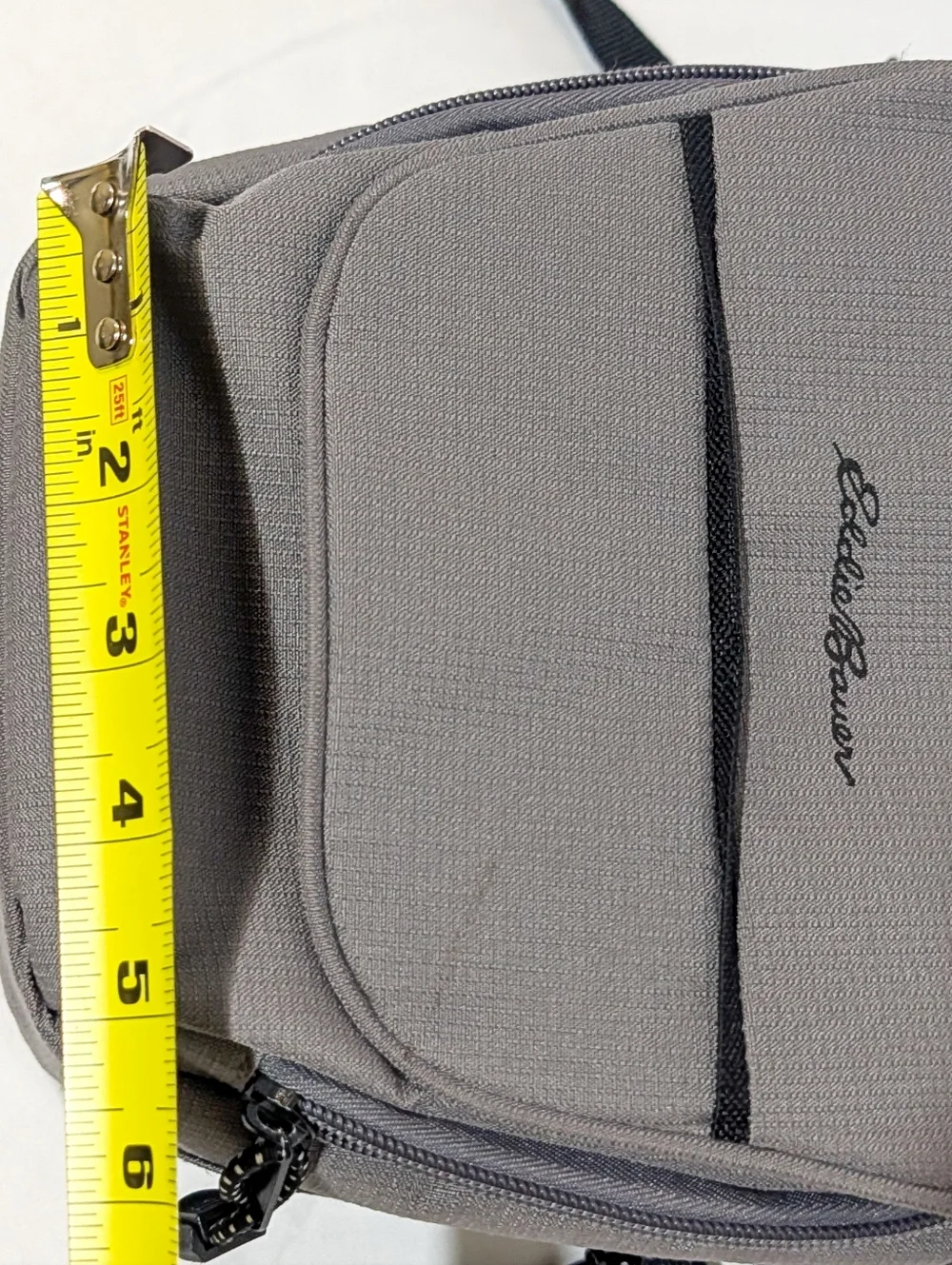 Eddie Bauer Grey Padded Camera Bag Crossbody